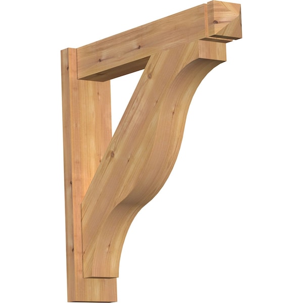 Ekena Millwork Funston Smooth Arts and Crafts Outlooker, Western Red Cedar, 5 1/2"W x 28"D x 28"H OUT06X28X28FST03SWR - main